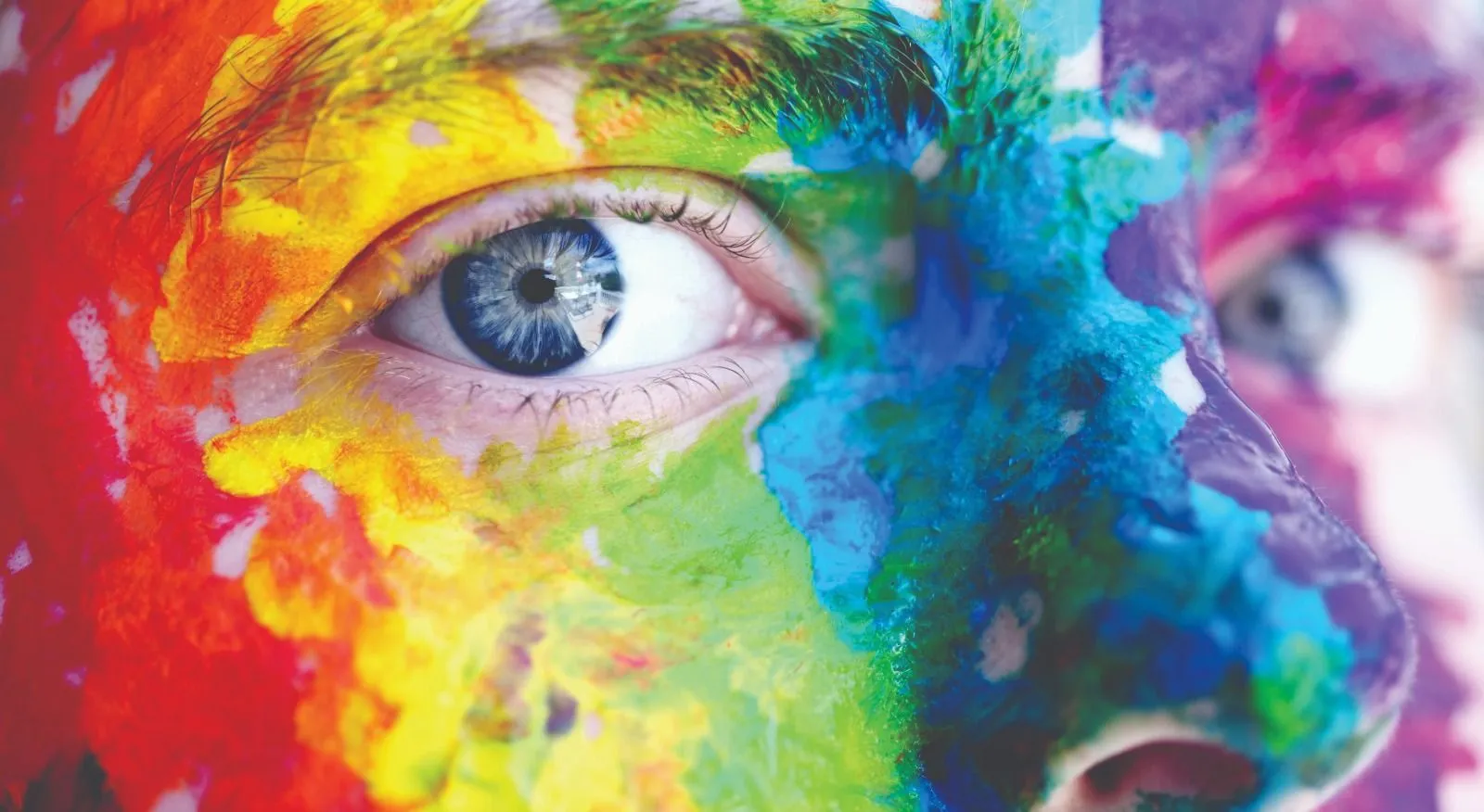 Artistic creative work with vibrant colours